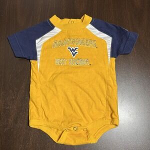 Starter Infant 3-6M West Virginia WV Mountaineers Snap Crotch Bodysuit‎
